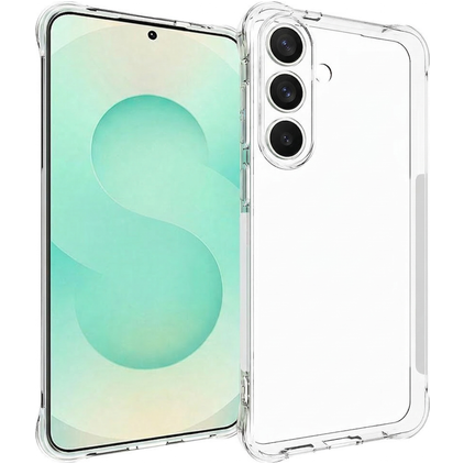 Mobigear Cushion Coque Transparente Samsung Galaxy S25 FE Coque arrière en TPU Souple - Transparent