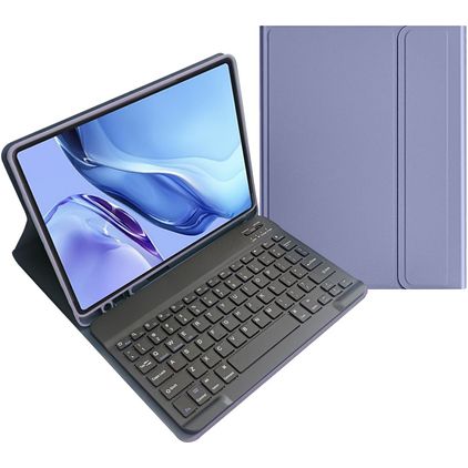 Mobigear Keys Coque iPad Air 11 Pouces (2025) Etui Clavier Bluetooth QWERTY + Porte-crayon - Violet
