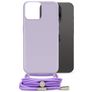 Mobilize Lanyard Gelly iPhone 15 Pro Coque avec cordon en TPU Souple - Pastel Purple