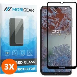 Mobigear Premium Nokia G10 Verre trempé Protection d'écran - Compatible Coque - Noir (Lot de 3)