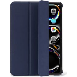 Decoded Textured Slim Coque iPad Pro 11 Pouces (2024) Etui en Silicone Souple - Navy Peony