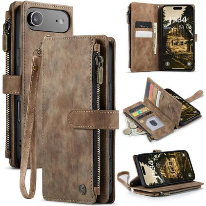 CaseMe C30 Housse iPhone Air Etui Porte-Monnaie - Marron