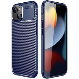 Mobigear Racing Coque iPhone 14 Pro Max Coque arrière en TPU Souple - Bleu