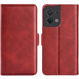 Mobigear Slim Magnet Housse OPPO Reno 8 5G Etui Porte-Monnaie - Rouge