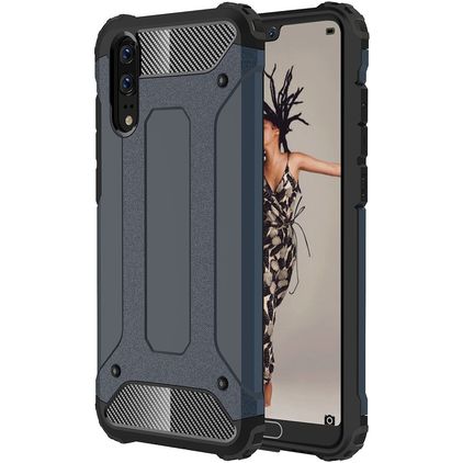 Mobigear Outdoor Coque Huawei P20 Coque arrière Rigide Anti-Chocs - Bleu Marin