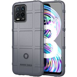 Mobigear Rugged Shield Coque Realme 8 Coque arrière en TPU Souple Anti-Chocs - Gris