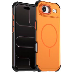 Mobigear Airbag Shockproof Coque iPhone Air MagSafe Coque arrière Rigide Anti-Chocs - Orange