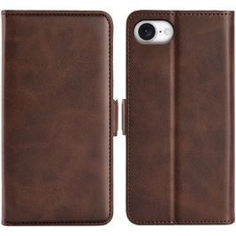 Mobigear Slim Magnet Housse iPhone 16e Etui Porte-Monnaie - Marron