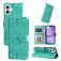 Mobigear Sunflower Housse iPhone 17 Etui Porte-Monnaie - Vert