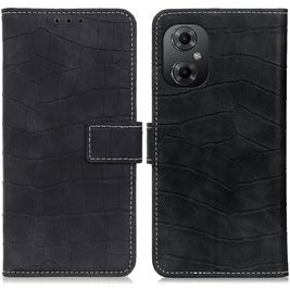 Mobigear Croco Housse POCO M5 Etui Porte-Monnaie - Noir