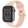 Mobigear Sport Dual Bracelet Silicone Apple Watch Fermeture à clou et passant - 49/46/45/44 mm - Rose pastel
