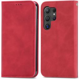 Mobigear Retro Slim Housse Samsung Galaxy S25 Ultra Etui Porte-Monnaie - Rouge