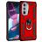Mobigear Armor Ring Coque Motorola Edge 30 Pro Coque arrière Rigide Anti-Chocs avec Anneau-Support - Rouge
