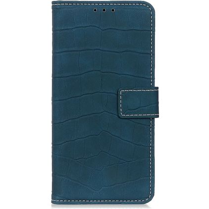 Mobigear Croco Housse Motorola Moto G60s Etui Porte-Monnaie - Vert