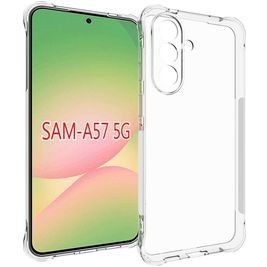 Mobigear Cushion Coque Transparente Samsung Galaxy A57 Coque arrière en TPU Souple - Transparent