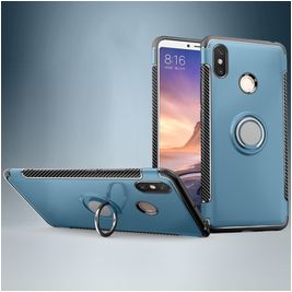Mobigear Armor Ring Coque Xiaomi Mi Max 3 Coque arrière Rigide Anti-Chocs avec Anneau-Support - Bleu Mobigear Armor Ring Coque Xiaomi Mi Max 3 Coque arrière Rigide Anti-Chocs avec Anneau-Support - Bleu