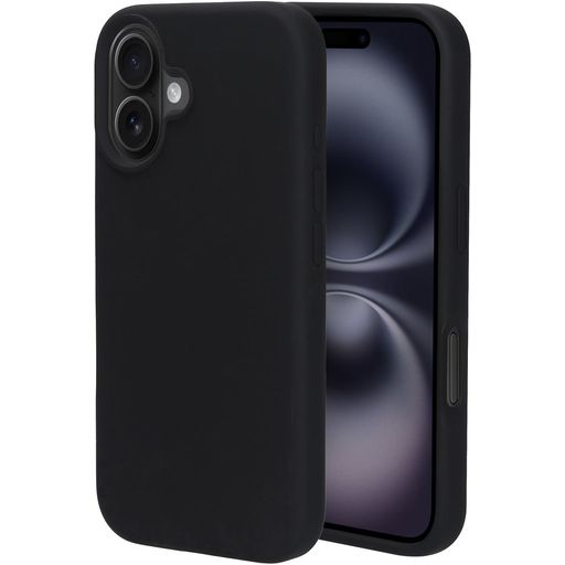 Mobiparts Coque iPhone 16 Coque arrière en Silicone - Noir