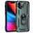 Mobigear Armor Ring Coque iPhone 13 Coque arrière Rigide Anti-Chocs avec Anneau-Support - Vert