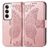 Mobigear Butterfly Housse OPPO Reno 12 Pro Etui Porte-Monnaie - Rose doré