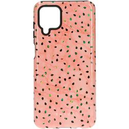 Burga Tough Coque Samsung Galaxy A12 Coque arrière Rigide Anti-Chocs - Watermelon Shake