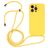 Mobigear Lanyard iPhone 14 Pro Max Silicone Coque avec cordon - Jaune