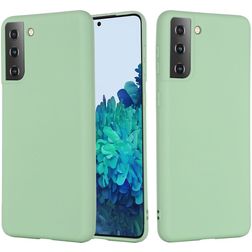 Mobigear Rubber Touch Coque Samsung Galaxy S21 Coque arrière en Silicone - Vert