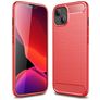Mobigear Brushed Slim Coque iPhone 13 Mini Coque arrière en TPU Souple - Rouge