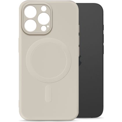 My Style Protective Flex Coque iPhone 15 Pro MagSafe Coque arrière en TPU Souple - Antique White