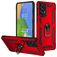 Mobigear Armor Ring Samsung Galaxy A73 Plastique rigide Coque arrière Antichoc avec bague de maintien - Rouge