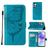 Mobigear Butterfly Housse Samsung Galaxy A55 Etui Porte-Monnaie - Bleu