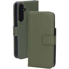 Mobiparts Housse Samsung Galaxy A35 Etui en Cuir Véritable Porte-Monnaie - Vert