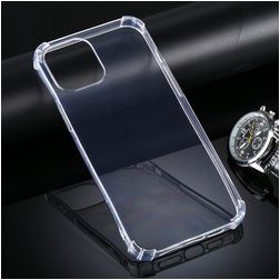Mobigear Cushion Transparent iPhone 12 Pro TPU souple Coque arrière Antichoc - Transparent