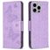 Mobigear Butterfly Housse iPhone 15 Pro Max Etui Porte-Monnaie - Violet