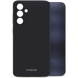 Mobilize Rubber Gelly Coque Samsung Galaxy A25 Coque arrière en TPU Souple - Matt Black