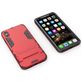 Mobigear Armor Stand Coque iPhone XS Max Coque arrière Rigide Anti-Chocs avec Support Amovible - Rouge