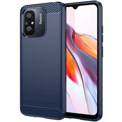 Mobigear Brushed Slim Coque Xiaomi Redmi 12C Coque arrière en TPU Souple - Bleu
