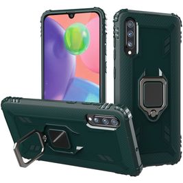 Mobigear Armor Ring Coque Wiko View 4 Coque arrière Rigide Anti-Chocs avec Anneau-Support - Vert
