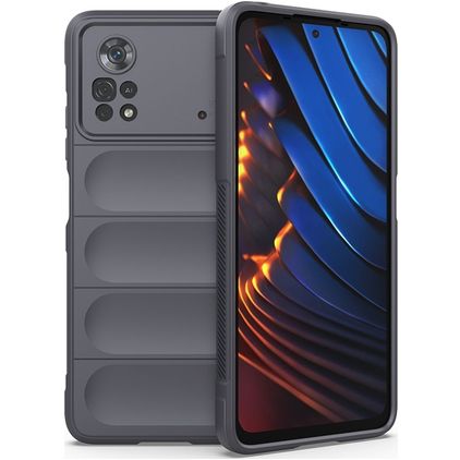 Mobigear Bumpy Coque POCO X4 Pro 5G Coque arrière en TPU Souple - Charcoal