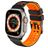 Mobigear Aero Armor Bracelet Silicone Apple Watch Fermeture boucle ardillon - 49/46/45/44 mm - Noir / Orange