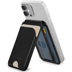 Mobilize Magnet Card - Porte Cartes en - 5 Cartes - Compatible MagSafe - Noir