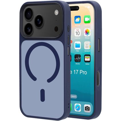 Mobiparts Hardcover Coque iPhone 17 Pro MagSafe Coque arrière Rigide - Satin Blue