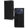 Mobilize Wallet Housse iPhone 17 Pro Etui en Cuir Véritable Porte-Monnaie - Noir