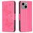 Mobigear Butterfly Housse iPhone 15 Plus Etui Porte-Monnaie - Magenta
