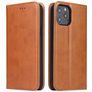 Fierre Shann Art Housse iPhone 12 Mini Etui Porte-Monnaie - Cognac