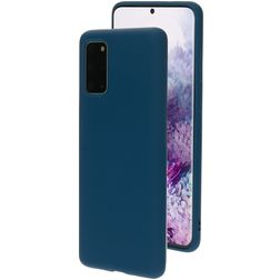 Mobiparts Coque Samsung Galaxy S20 Plus Coque arrière en Silicone - Blueberry Blue