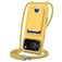 Mobigear Lanyard Card iPhone 17 Pro Coque avec cordon en Silicone et Porte-Cartes - Jaune