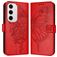 Mobigear Butterfly Housse Samsung Galaxy S24 FE Etui Porte-Monnaie - Rouge