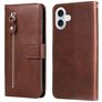 Mobigear Zipper Housse iPhone 17 Etui Porte-Monnaie - Marron
