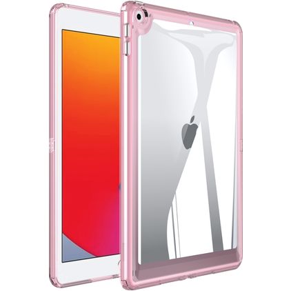 Mobigear Crystal iPad 7 (2019) Coque arrière rigide - Transparent / Rose