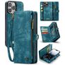 Caseme 008 Housse iPhone 16 Pro Etui avec Coque Détachable Porte-Monnaie - Bleu